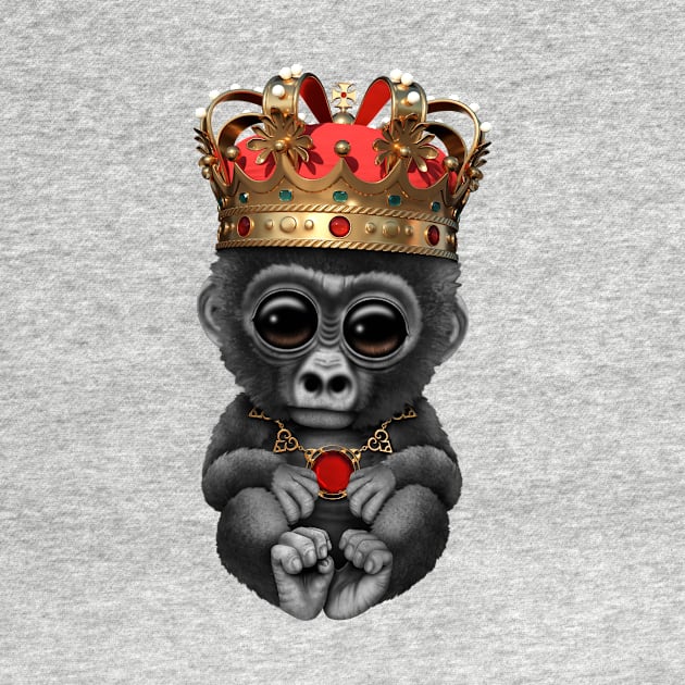 Cute Royal Gorilla Wearing Crown by jeffbartels